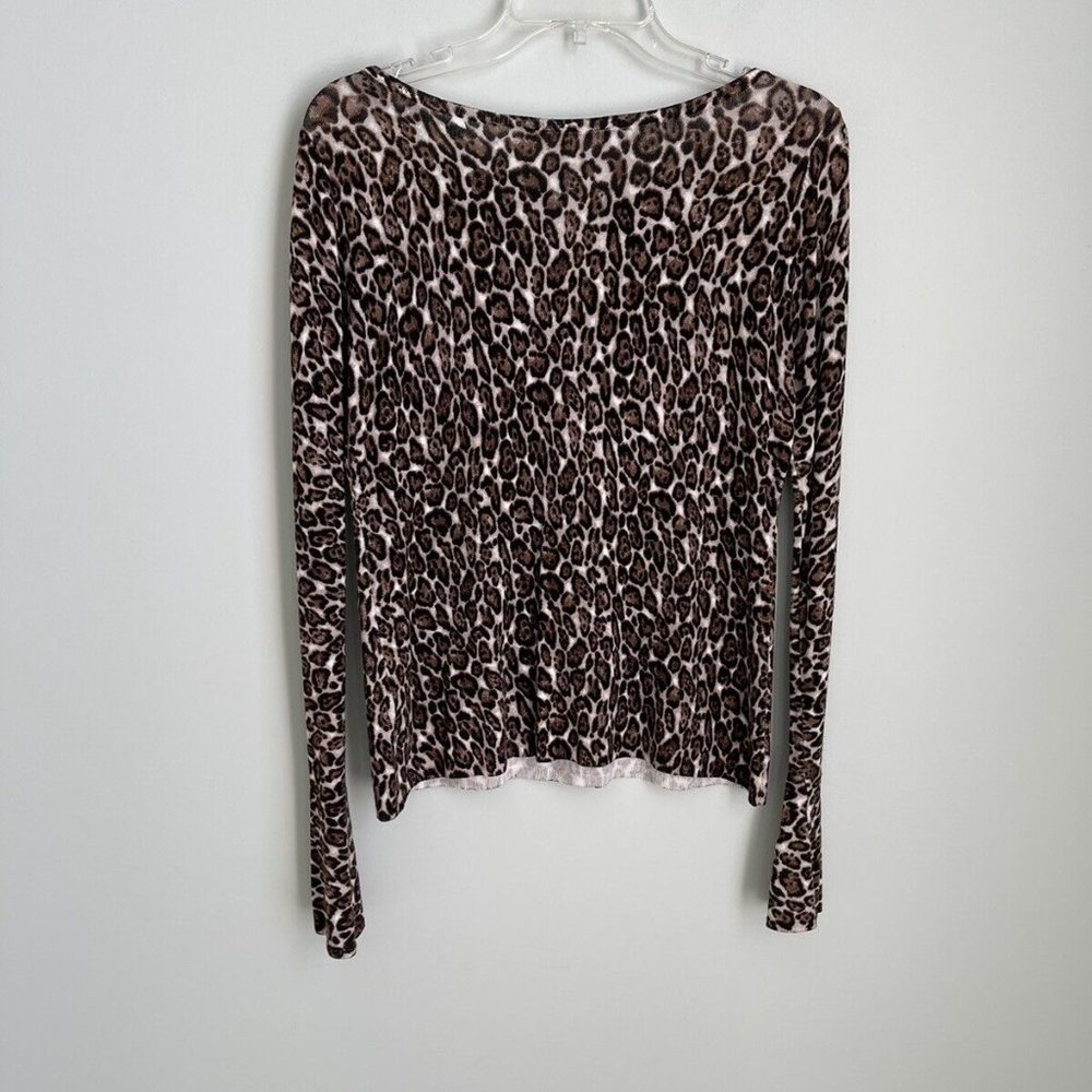 New White House Black Market Leopard Animal Print Bell Sleeve Sweater - Picture 3 of 6